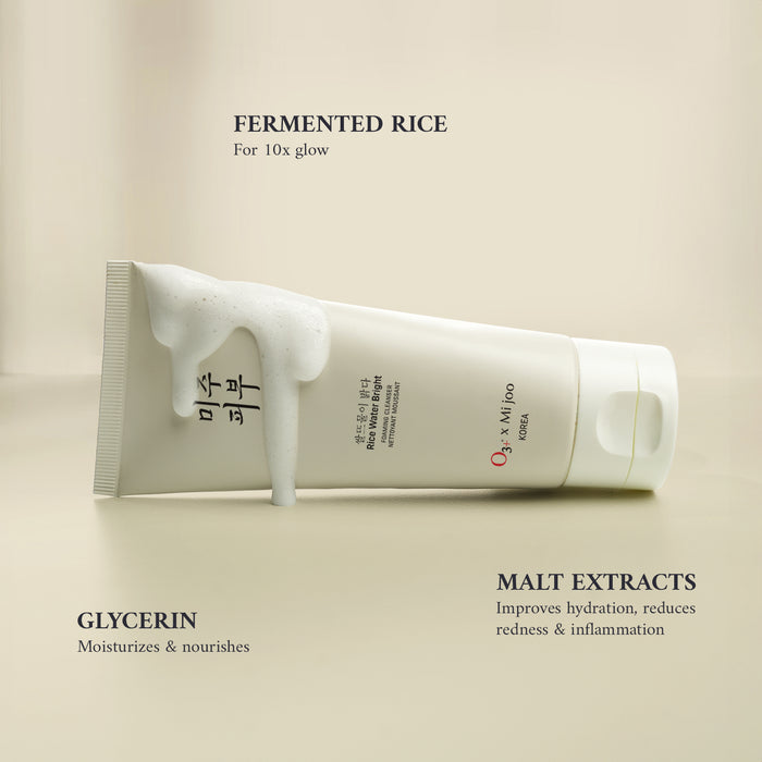 Mijoo Rice Water Bright Foaming Cleanser For Korean Glass Skin