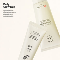 Rice Water Bright Cleanser + Sun Comfort Rice & Probiotics Sunscreen