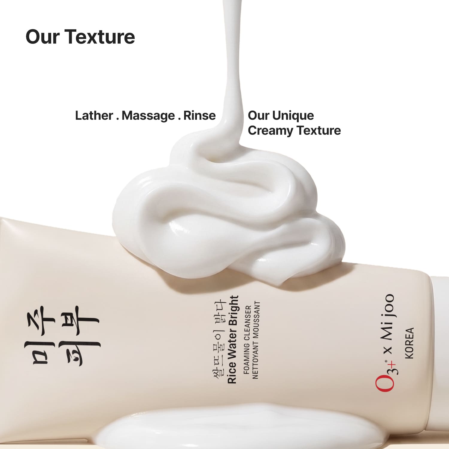 Mijoo Rice Water Bright Foaming Cleanser For Korean Glass Skin