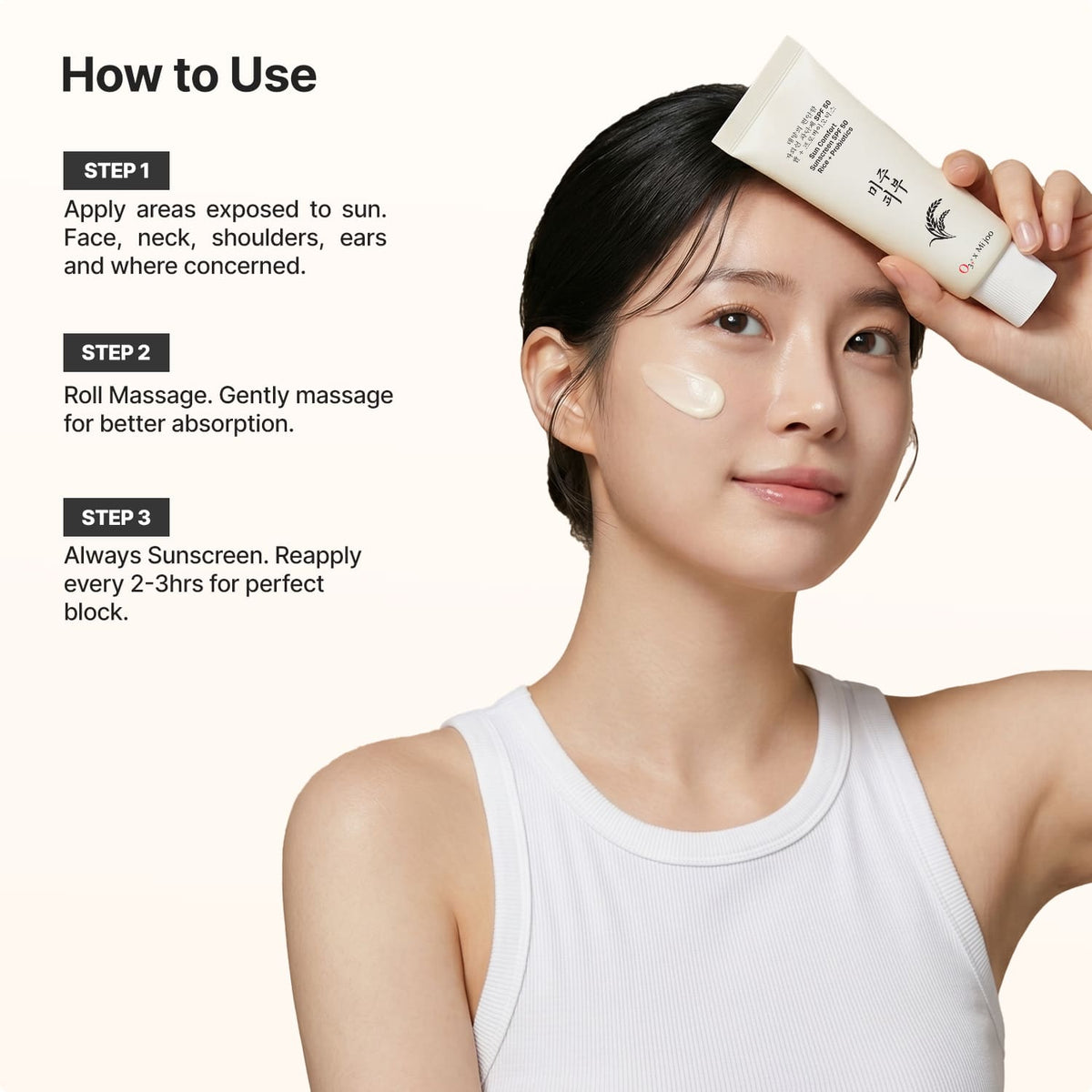 Mijoo Sun Comfort Sunscreen SPF 50 With Rice + Probiotics